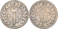 World Coins - Coin, France, Louis XVIII, 1 Décime, 1815, Strasbourg, , Bronze
