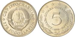 World Coins - Coin, Yugoslavia, 5 Dinara, 1976, , Copper-Nickel-Zinc, KM:58