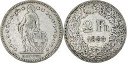 World Coins - Coin, Switzerland, 2 Francs, 1920, Bern, , Silver, KM:21