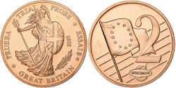 World Coins - Great Britain, 2 Euro Cent, Fantasy euro patterns, Essai-Trial, 2002, Copper