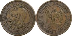 World Coins - France, Napoleon III, Module de 5 Centimes, 1870, Paris, Satirique, Bronze