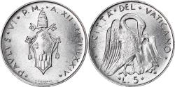 World Coins - Coin, VATICAN CITY, Paul VI, 5 Lire, 1974, Roma, , Aluminum, KM:118