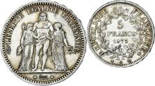 World Coins - France, Hercule, 5 Francs, 1873, Paris, , Silver, KM:820.1