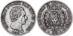 World Coins - ITALIAN STATES, SARDINIA, Carlo Felice, 5 Lire, 1830, Genoa, Silver,