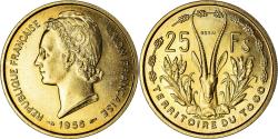 World Coins - Coin, Togo, 25 Francs, 1956, Paris, ESSAI, , Aluminum-Bronze, KM:E8
