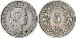 World Coins - Switzerland, 5 Rappen, Libertas, 1882, Bern, Copper-nickel, , KM:26