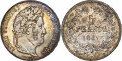 World Coins - France, Louis Philippe I, 5 Francs, 1837, Lille, Silver, , Gadoury:678