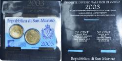 World Coins - San Marino, Euro-Set, 2003, Rome, 20c + 50c, , Nordic gold