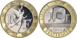 World Coins - Coin, France, Génie, 10 Francs, 1991, Paris, Proof, , Aluminum-Bronze