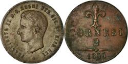 World Coins - Italian States, NAPLES, Francesco II, 2 Tornesi, 1859, Copper, , KM:374
