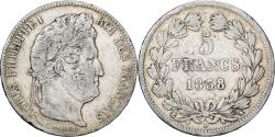 World Coins - France, Louis Philippe I, 5 Francs, 1838, Paris, Silver, , Gadoury:678