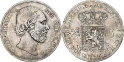 World Coins - Netherlands, William III, 2-1/2 Gulden, 1858, Silver, , KM:82