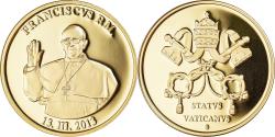 World Coins - Vatican, Medal, Le Pape François, 2013, , Copper Gilt