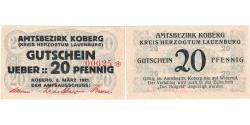 World Coins - Germany, Koberg, 20 Pfennig, 1921-03-03, UNC(63)