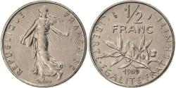 World Coins - France, 1/2 Franc, Semeuse, 1989, Paris, Nickel, , Gadoury:429