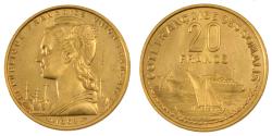 World Coins - Coin, French Somaliland, 20 Francs, 1952, Paris, , Aluminum-Bronze