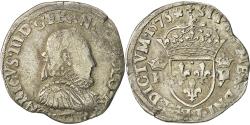 World Coins - Coin, France, Henri III, Teston, 1575, Nantes, , Silver, Sombart:4654