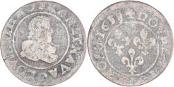 World Coins - Coin, France, Louis XIII, Double Tournois, 1633, Lyon, , Copper
