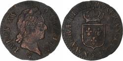 World Coins - France, Louis XV, 1/2 Sol à la vieille tête, 1770, Reims, Copper,