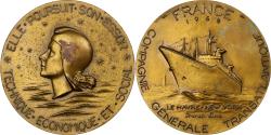 World Coins - France, Medal, Compagnie Générale Transatlantique, France, 1962, Bronze