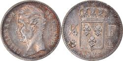 World Coins - Coin, France, Charles X, 1/4 Franc, 1827, Paris, , Silver, KM:722.1