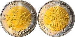 World Coins - Finland, 5 Euro, 2007, Vantaa, , Bi-Metallic, KM:146