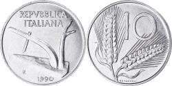 World Coins - Coin, Italy, 10 Lire, 1990, Rome, , Aluminum, KM:93