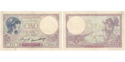 World Coins - France, 5 Francs, A.52791, EF(40-45), Fayette:3.17,Violet, KM:72e