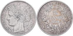 World Coins - France, 2 Francs, Cérès, 1871, Bordeaux, Silver, , Gadoury:529, Le