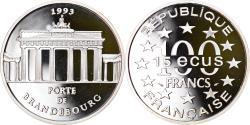 World Coins - Coin, France, Porte de Brandebourg, 100 Francs-15 Ecus, 1993, BE,