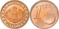 World Coins - Monaco, Rainier III, Euro Cent, Proof / BE, 2001, Paris, Copper Plated Steel