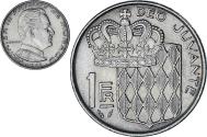World Coins - Monaco, Rainier III, Franc, 1982, , Nickel, KM:140, Gadoury:MC 150