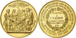 World Coins - France, Medal, Société des Sciences Industrielles de Paris, 1859, Copper Gilt