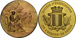 World Coins - France, Medal, Société d'Horticulture de Senlis, Bronze,