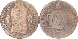 World Coins - Coin, France, Sol aux balances françoise, Sol, 1793, Metz, , Bronze