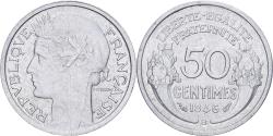 World Coins - France, 50 Centimes, Morlon, 1946, Beaumont - Le Roger, Aluminum,