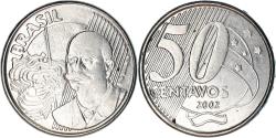 World Coins - Coin, Brazil, 50 Centavos, 2002, , Stainless Steel, KM:651a