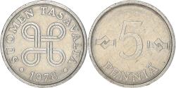 World Coins - Coin, Finland, 5 Pennia, 1978, , Aluminum, KM:45a