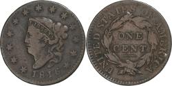 Us Coins - United States, Cent, Coronet Head, 1816, Philadelphia, Copper,