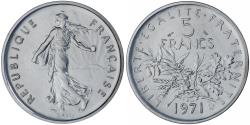 World Coins - France, 5 Francs, Semeuse, 1971, MDP, Piéfort, Nickel Clad Copper-Nickel