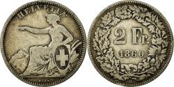 World Coins - Coin, Switzerland, 2 Francs, 1860, Bern, , Silver, KM:10a
