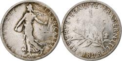 World Coins - France, Franc, Semeuse, 1898, Paris, Silver, , Gadoury:467, KM:844.1