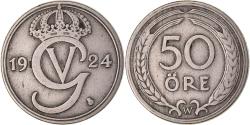 World Coins - Coin, Sweden, Gustaf V, 50 Öre, 1924, , Nickel-Bronze, KM:796