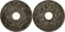 World Coins - Coin, France, État français, 20 Centimes, 1944, Paris, , Iron