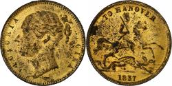 World Coins - United Kingdom, Token, Victoria, To Hanover, 1837, Brass,