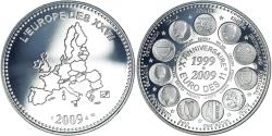 World Coins - France, Medal, 10ème Anniversaire de l'Euro des 11, Politics, 2009,