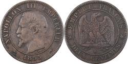 World Coins - France, Napoleon III, 2 Centimes, 1855, Paris, Dog, Bronze,
