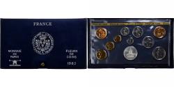 World Coins - France, Coffret 1 c. à 100 frs., 1982, Monnaie de Paris, FDC,