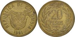 World Coins - Coin, Colombia, 20 Pesos, 1991