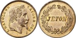 World Coins - France, Medal, Jeton de jeu, Napoléon III, Kaiser d. Franzosen, Brass,